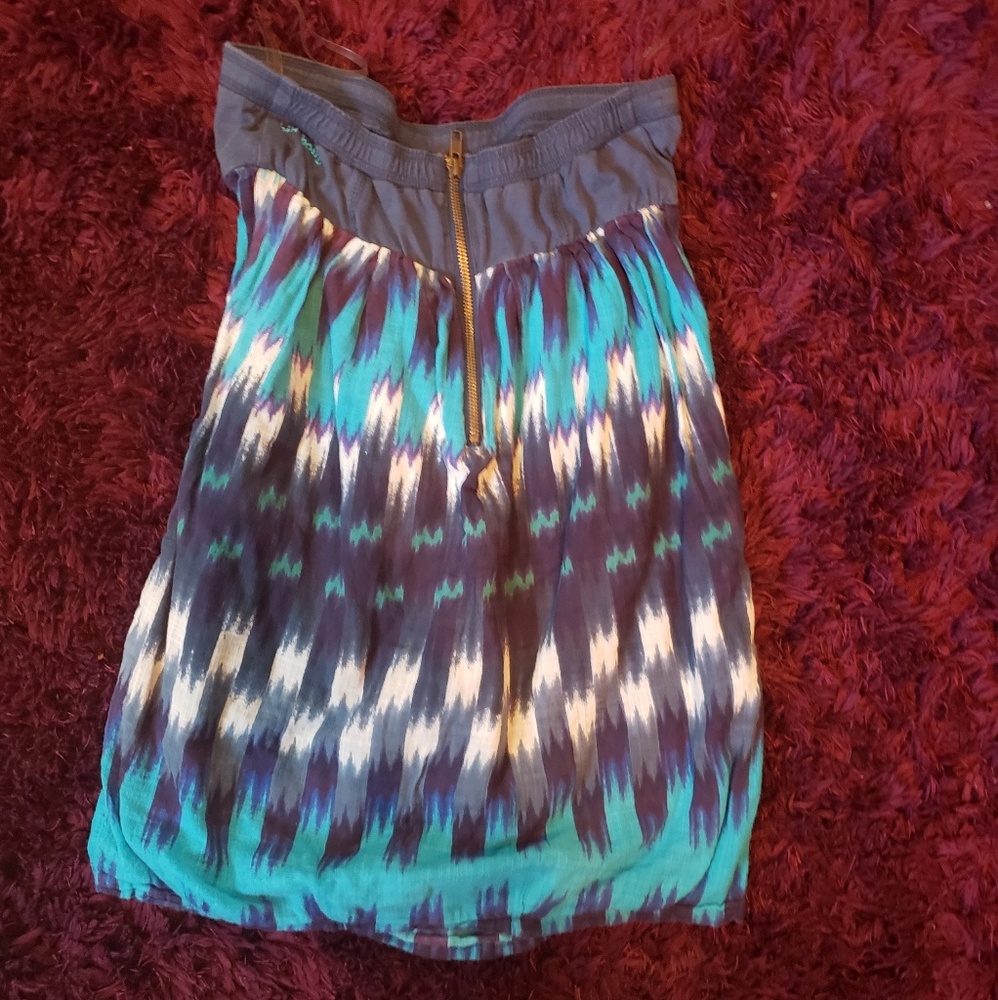 Billabong medium strapless blue dress top - Picture 2 of 2